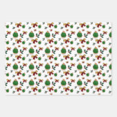 Festliche Weihnachtskuchen Bogen gekachelt Muster Geschenkpapier Set (Vorderseite 2)