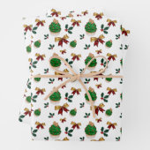 Festliche Weihnachtskuchen Bogen gekachelt Muster Geschenkpapier Set (Beispiel)