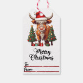 Festliche Weihnachtskuhmarke für Weihnachtsgeschen Geschenkanhänger (Rückseite)