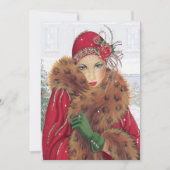 Festliche Weihnachtskunst Deko Lady Einladung (Vorderseite)