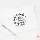 Festliche Weihnachtskunst Runder Aufkleber (Umschlag)