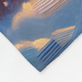 "Festliche Weihnachtslandschaft der Snowman-Famili Fleecedecke (Ecke)