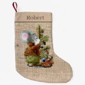 Festliche Weihnachtslandsmaus geben Namen Kleiner Weihnachtsstrumpf (Vorderseite)