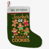 Festliche Weihnachtslehrer-Smart-Cookies geben Nam Kleiner Weihnachtsstrumpf (Vorderseite)