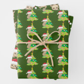 Festliche Weihnachtslieder gefliest Geschenkpapier Set (Beispiel)