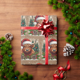 Festliche Weihnachtsmannmütze für das Tragen von H Geschenkpapier