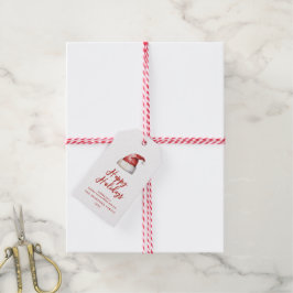 Festliche Weihnachtsmannmütze Geschenkanhänger