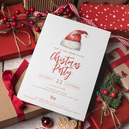 Festliche Weihnachtsmannmütze Weihnachts-Party Einladung