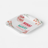 Festliche Weihnachtspapierplatten - Set von 8 Pappteller (Gewinkelt)