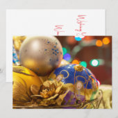 Festliche Weihnachtsschmuck mit Engeln Feiertagskarte (Vorne/Hinten)