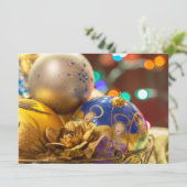 Festliche Weihnachtsschmuck mit Engeln Feiertagskarte (Stehend Vorderseite)