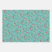 Festliche Weihnachtsschmuck und Zweige Wasserfarbe Geschenkpapier Set (Vorderseite 3)