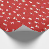 Festliche Weihnachtsschneeflocke in personalisiert Geschenkpapier (Ecke)