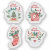 Festliche Weihnachtssticker-Sammlung Aufkleber (Vorderseite)
