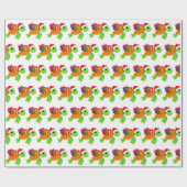 Festliche Weihnachtsstrand Meeresschildkröte gefli Geschenkpapier (Flach)