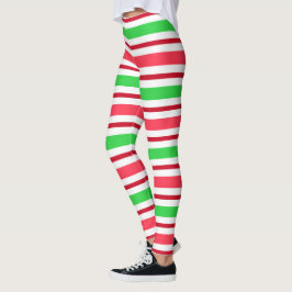 Festliche Weihnachtsstrippmuster Leggings