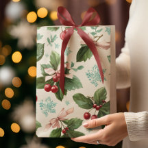 Festliche Weihnachtstüte mit Muster