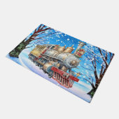 Festliche Weihnachtswasserbahn Fußmatte (Schrägansicht)