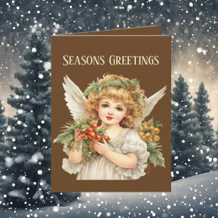 Festliche Weihnachtswasserfarbe Angel hinzufügen T Feiertagskarte