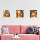 Festliche Weihnachtswasserfarbe Bilderwand Sets (Wohnzimmer)