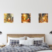Festliche Weihnachtswasserfarbe Bilderwand Sets (Schlafzimmer)
