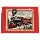 Festliche Weihnachtswasserfarmen Große Geschenktüte (Vorderseite)