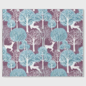 Festliche Weihnachtswinterwaldrinde Geschenkpapier (Flach)