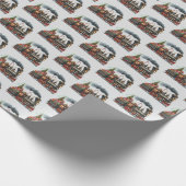Festliche Weihnachtszüge Urlaub Geschenkpapier (Ecke)