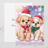 Festliche Welpen mit Feierabend Weihnachten (Vorne/Hinten)