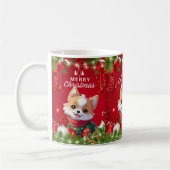 "Festliche Welpen Weihnachten" Kaffeetasse (Links)