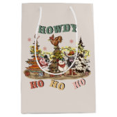 Festliche Western Weihnachten Mittlere Geschenktüte (Vorderseite)