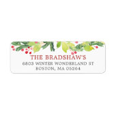 Festliche Winter Berries Rücksendeadresse (Vorne)