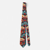 Festliche Winter-Blumen-Eleganz Krawatte (Vorderseite)