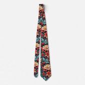 Festliche Winter-Blumen-Eleganz Krawatte (Rückseite)