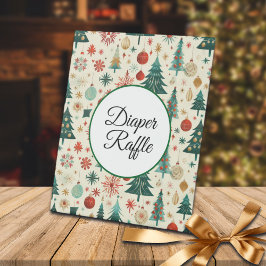 Festliche Winter Muster Kinderduschmaschine Windel Sockelschild