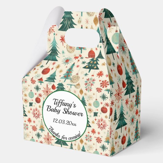 Festliche Winter Pattern Kinderdusche Geschenkschachtel (Vorderseite)