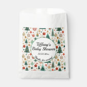 Festliche Winter Pattern Kinderdusche Geschenktütchen (Vorderseite)