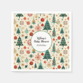 Festliche Winter Pattern Kinderdusche Serviette (Vorderseite)