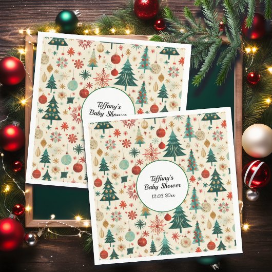 Festliche Winter Pattern Kinderdusche Serviette