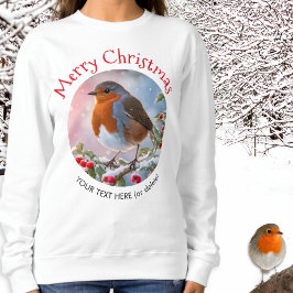Festliche Winter Robin Redbrand Frohe Weihnachten Sweatshirt
