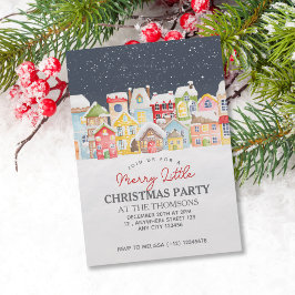 Festliche Winter Snow House Twilight Sky Weihnacht Einladung