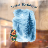 Festliche Winter-Trollbühne Sommerfenster Entdecku Fensteraufkleber (Blatt 2)