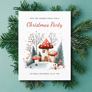 Festliche Winter-Wald Weihnachten Party Einladung