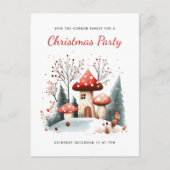 Festliche Winter-Wald Weihnachten Party Einladung (Vorderseite)