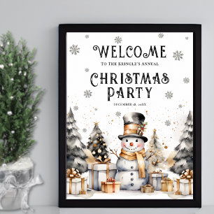 Festliche Winter Weihnachten Party Willkommensunte Poster