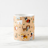 Festliche Winter-Welpen-Schals Kaffeetasse (Mittel)