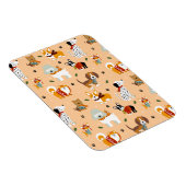 Festliche Winter-Welpen-Schals Magnet (Rechte Seite)