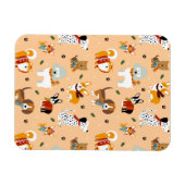Festliche Winter-Welpen-Schals Magnet (Horizontal)