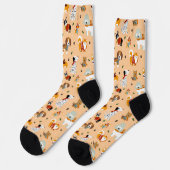 Festliche Winter-Welpen-Schals Socken (Linkes Detail)