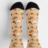 Festliche Winter-Welpen-Schals Socken (Oben)